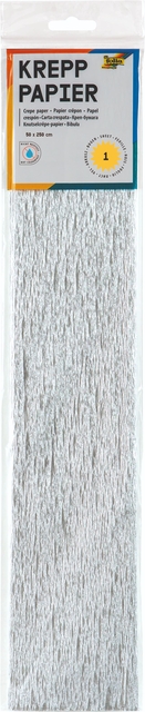 Crêpepapier Folia 250x50cm nr9126 zilver afbeelding