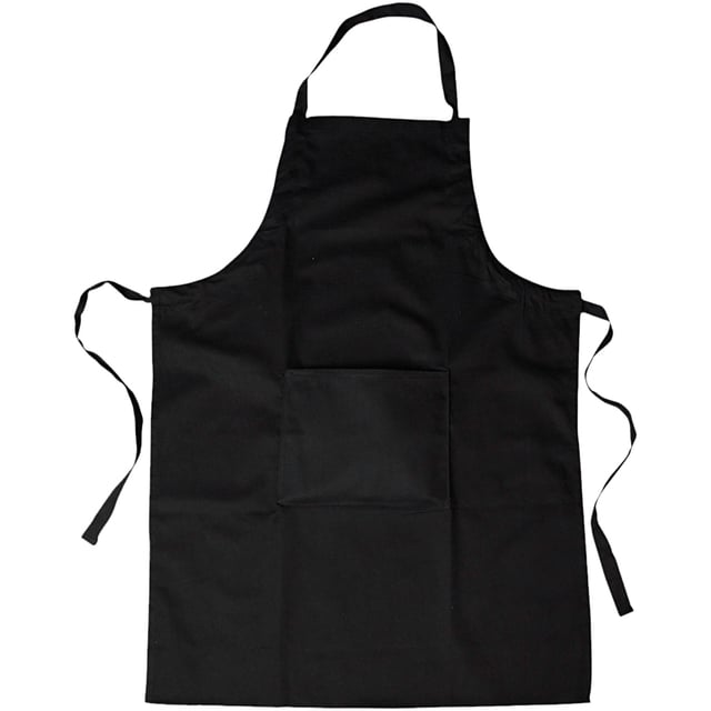 Verfschort Creativ Company lengte 89cm breedte 66cm katoen zwart afbeelding