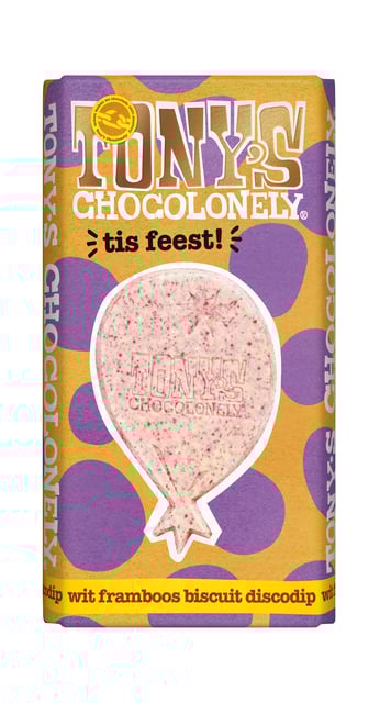 Chocolade Tony&apos;s Chocolonely tis feest reep 180gr afbeelding