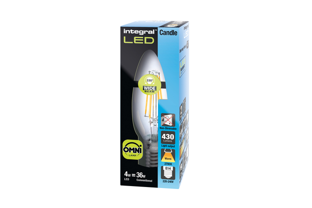 Ledlamp Integral E14 2700K warm wit 4W 470lumen — Foto 2 van 2