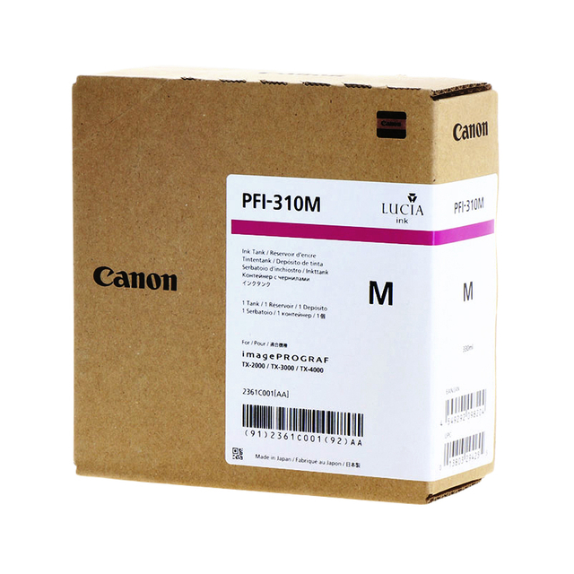 Inktcartridge Canon PFI-310 rood afbeelding