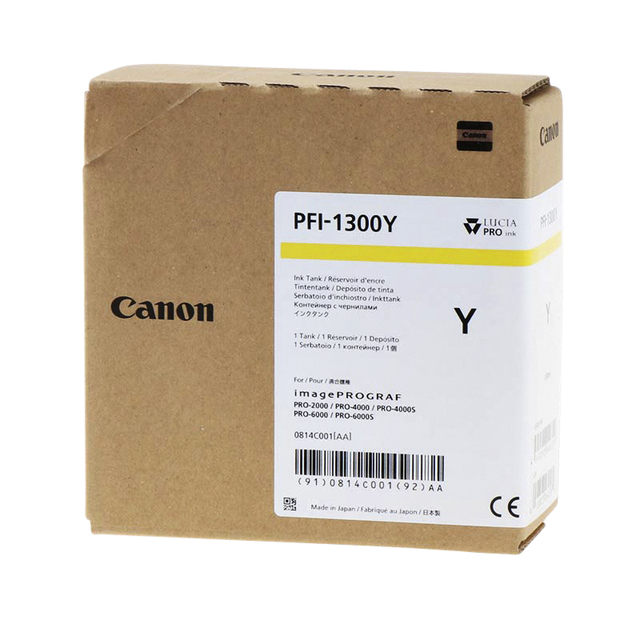 Inktcartridge Canon PFI-1300 geel afbeelding