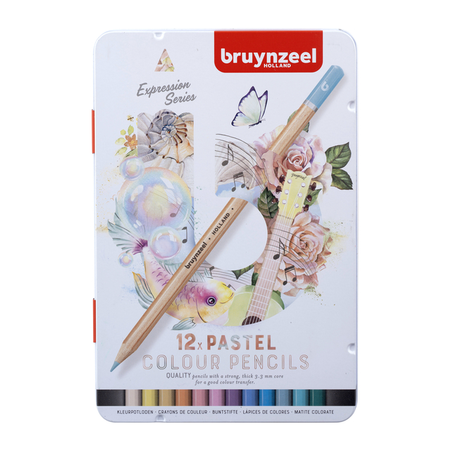 Kleurpotlood Bruynzeel 12 stuks pastel kleuren afbeelding