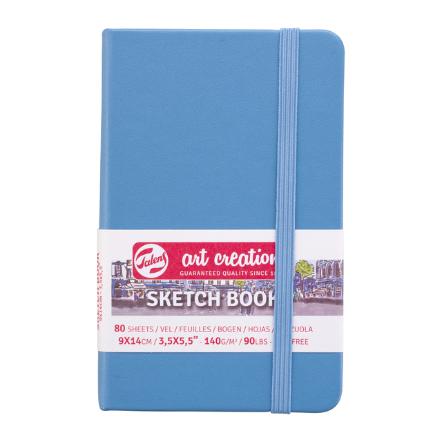 Schetsboek Talens Art Creation 80 witte vellen 140gr 90x140mm lichtblauw afbeelding