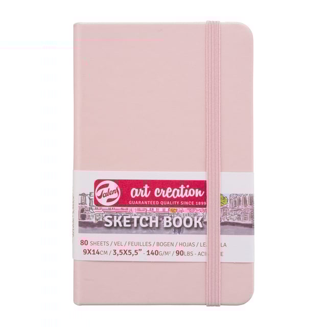 Schetsboek Talens Art Creation 80 witte vellen 140gr 90x140mm roze afbeelding