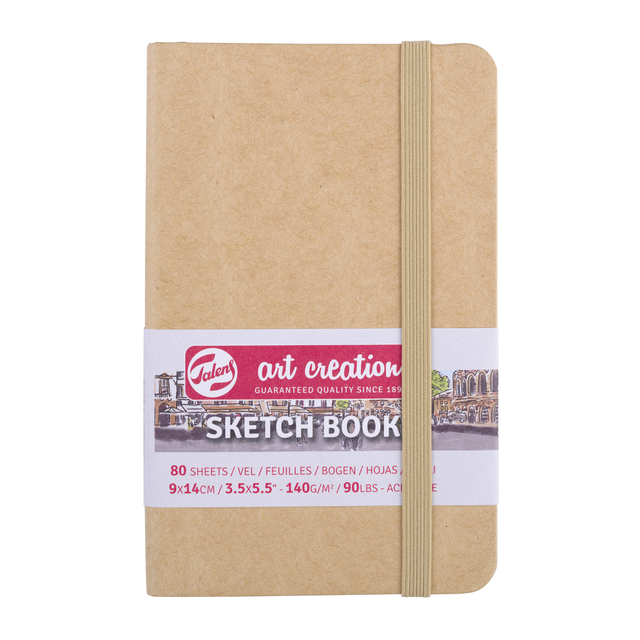 Schetsboek Talens Art Creation 80 witte vellen 140gr 90x140mm kraft afbeelding