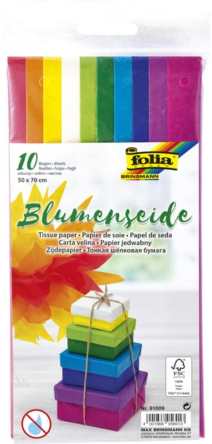 Zijdevloeipapier Folia 50x70cm 20gr assorti 10 vel afbeelding