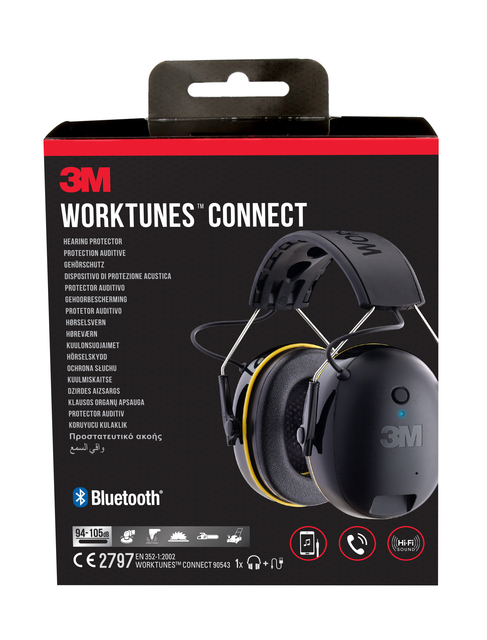Oorkap 3M Worktunes Connect Bluetooth technologie 90543EC1 94-105 dB afbeelding