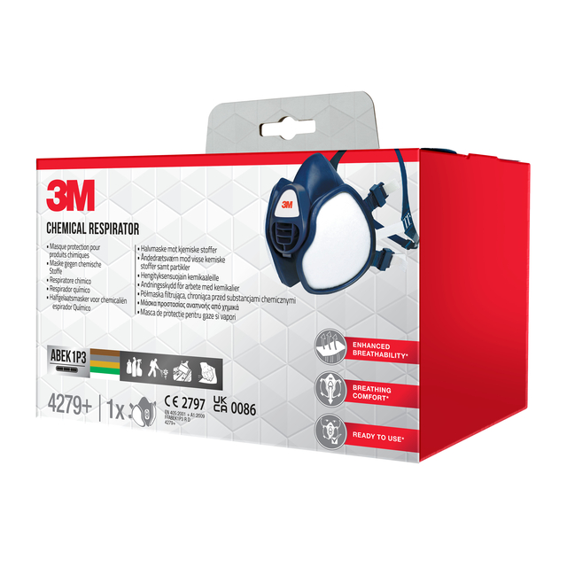 Masker 3M chemische stoffen FFABEK1 P3 D filters — Foto 2 van 2