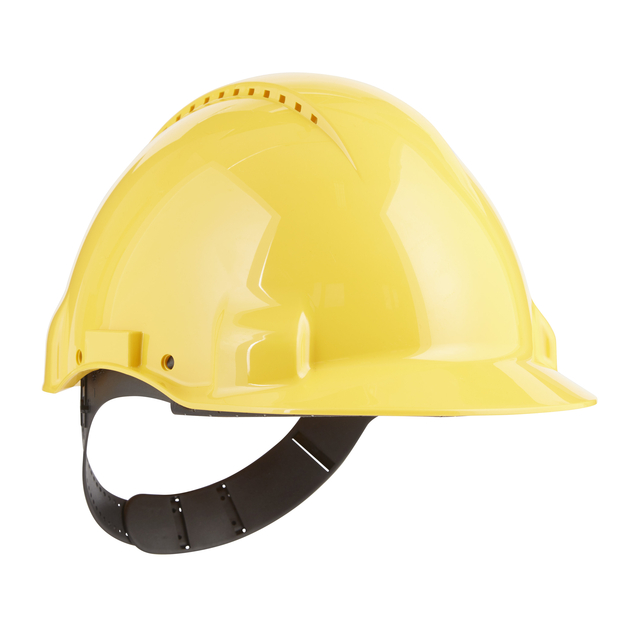 Veiligheidshelm 3M 53-62cm Uvicator en pinverstelling geel afbeelding