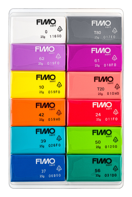 Klei Fimo soft colour pak à 12 briljante kleuren — Foto 2 van 2