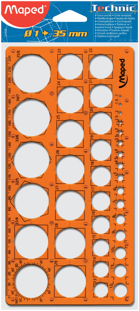 Cirkelsjabloon Maped Technic 1-35mm afbeelding