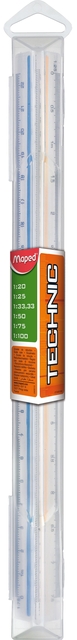 Schaalstok Maped driehoekig 1:20/25/33,33/50/75/100 afbeelding