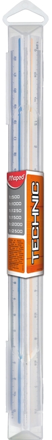 Schaalstok Maped driehoekig 1:500/1000/1250/1500/2000/2500 afbeelding