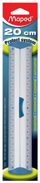 Liniaal Maped met handgreep 20cm aluminium afbeelding
