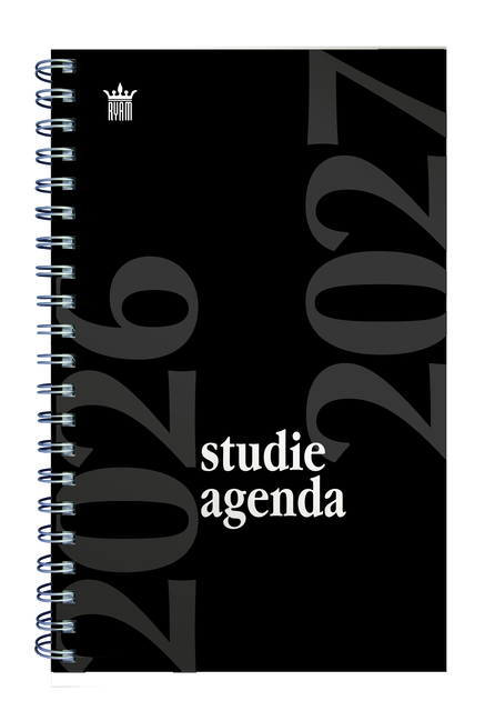 Schoolagenda 2026-2027 Ryam Studie 7dagen/2pagina's spiraal zwart afbeelding