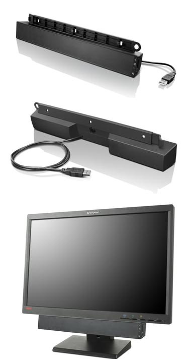 Lenovo USB Soundbar Zwart 2.0 kanalen 2,5 W afbeelding