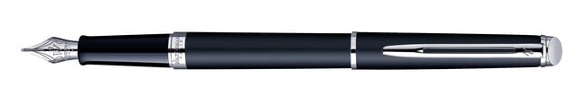 Vulpen Waterman Hémisphère matt black CT medium afbeelding