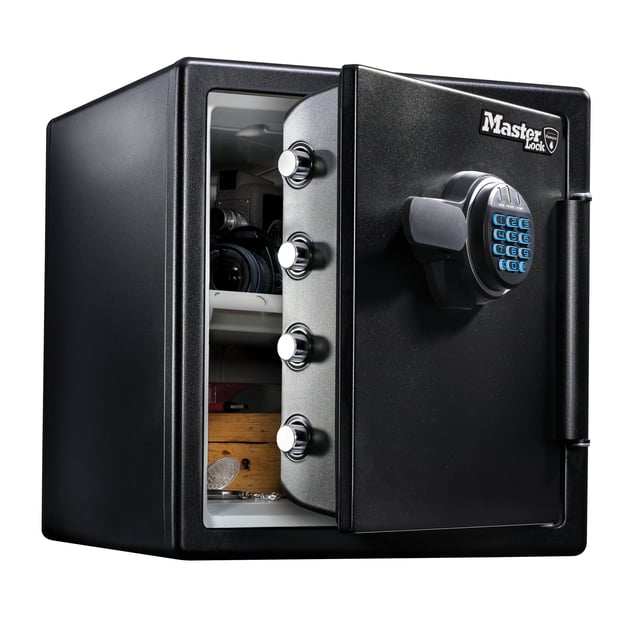 Kluis MasterLock brandvrij en waterdicht electronisch combi-slot XL zwart ZA43 afbeelding