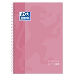 Notitieboek Oxford Classic Europeanbook A4+ 4-gaats lijn 80vel roze