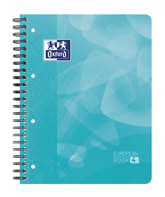 Projectboek Oxford School A4+ lijn 4-gaats 240 pagina&apos;s 80gr aqua afbeelding