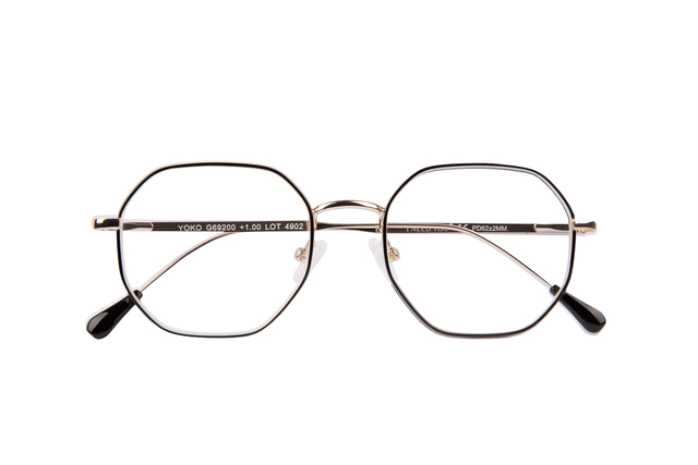 Leesbril I Need You Yoko +1.0 dpt zwart-goud afbeelding