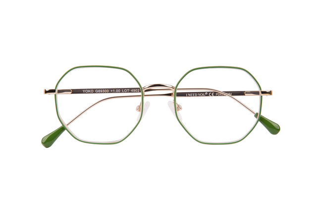 Leesbril I Need You Yoko +1.0 dpt groen-goud afbeelding