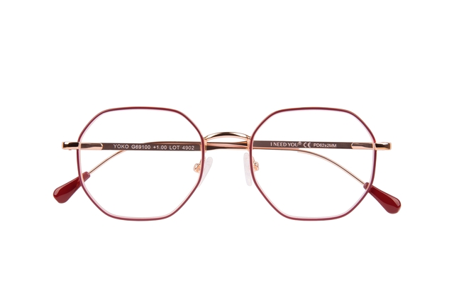 Leesbril I Need You +2.00 dpt Yoko rood-koper afbeelding