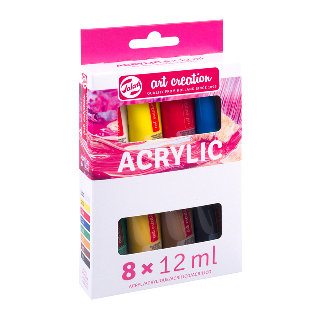 Acrylverf Talens Art Creation assorti 8 tubes à 12ml — Foto 2 van 2