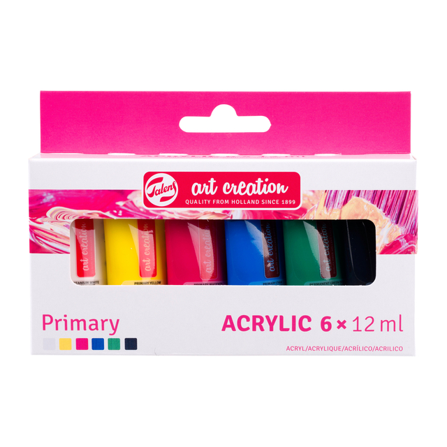 Acrylverf Talens Art Creation Primary 12ml set à 6 kleuren afbeelding