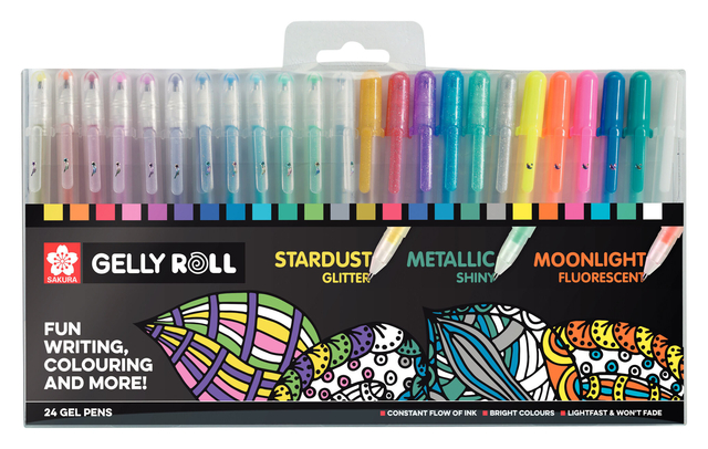 Gelschrijver Sakura Gelly Roll mix set à 24 kleuren afbeelding