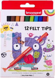 Viltstift Bruynzeel Kids assorti 12 stuks