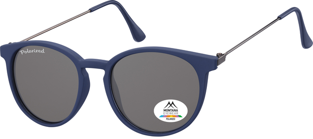 Zonnebril Montana blauw met smoke polarized glas afbeelding