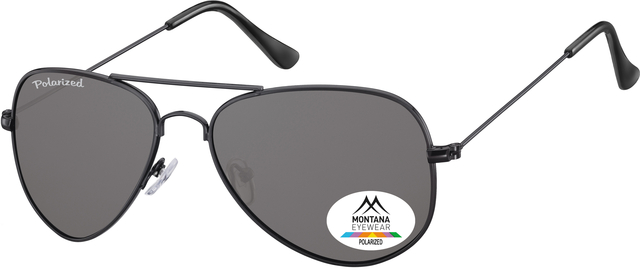 Montana Zonnebril met smoke gepolariseerd glas metaal zwart