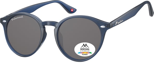 Zonnebril Montana blauw met smoke polarized glas afbeelding