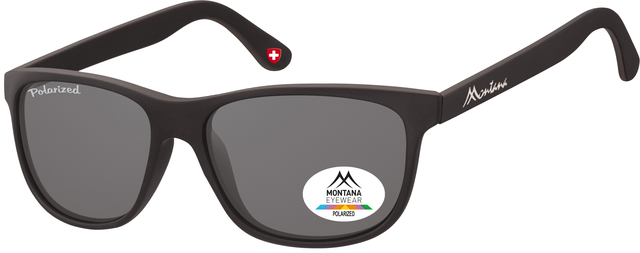 Montana Zonnebril met smoke gepolariseerd glas mat zwart