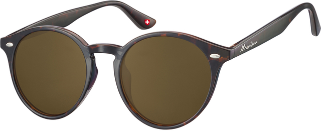Zonnebril Montana met bruin rond glas turtle afbeelding