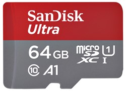 Geheugenkaart Sandisk MicroSDXC Ultra 64GB (140mb/s C10 - SDA UHS-I)