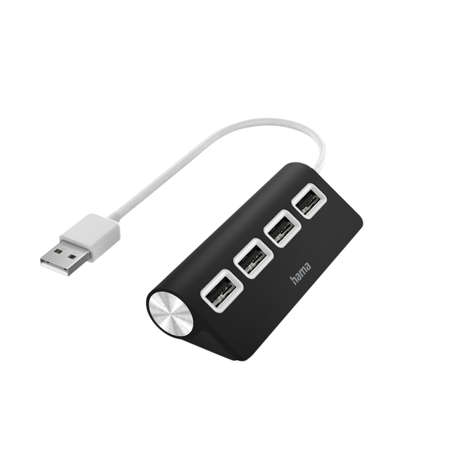 Hub Hama 4-poorts USB 2.0 zwart afbeelding