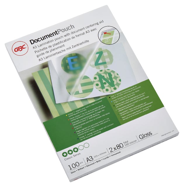 Lamineerhoes GBC document A3 2x80micron 100 stuks afbeelding