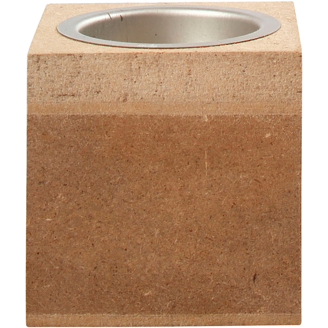Waxinelichthouder Creativ Company 6x6x6cm MDF — Foto 2 van 2