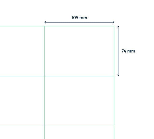 Etiket Qbasic A4 1.000 vel 105x74 mm 8000 labels afbeelding