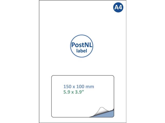 Retourlabel PostNL IEZZY A4 1.000 vel 150x100mm 1000 labels afbeelding