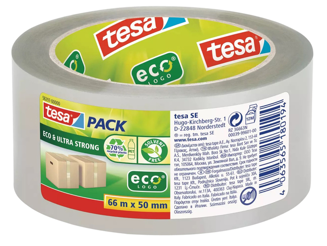 Verpakkingstape Tesa 58297 Eco transparant Ultra strong afbeelding