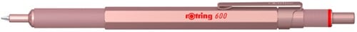 Balpen rOtring 600 medium rosé goud