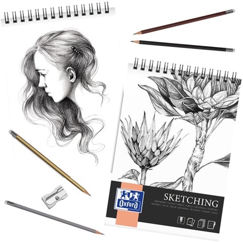 Tekenblok Oxford Sketching A4 spiraal 50vel 120gr-2