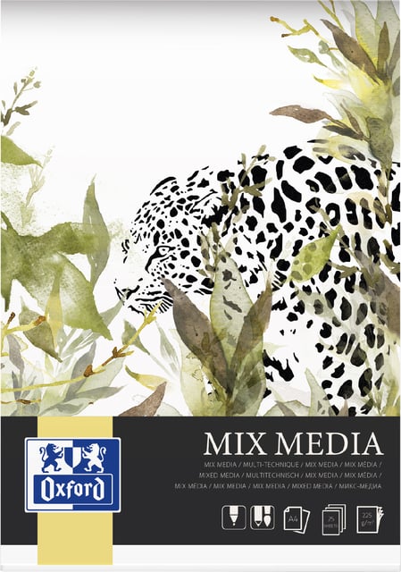 Tekenblok Oxford Mix Media A4 25 vel 225 gram afbeelding