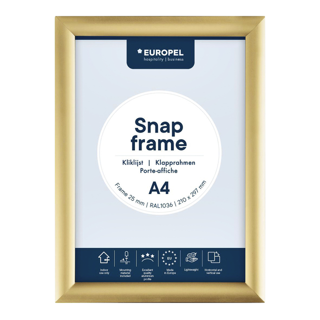 Kliklijst Europel A4 25mm goud afbeelding