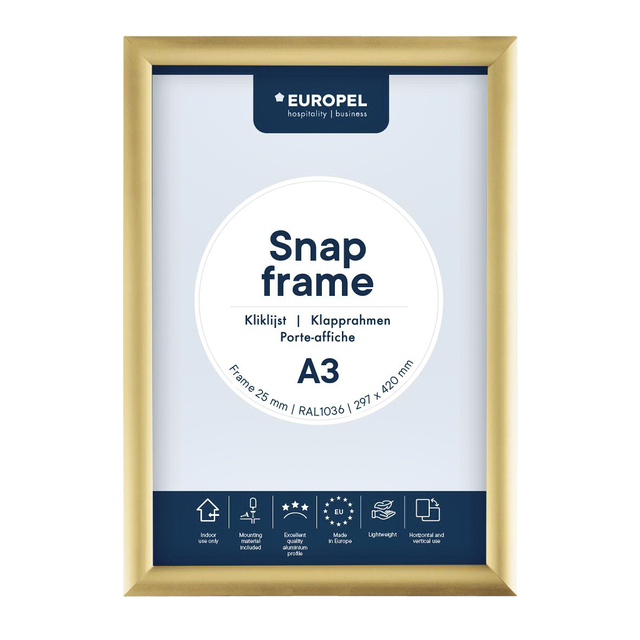 Kliklijst Europel A3 25mm goud afbeelding