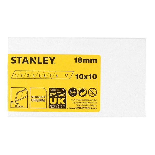 Afbreekmesjes Stanley 18mm 10 stuks x 10 afbeelding